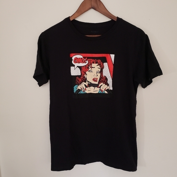 Comic Book Print Graphic Short Sleeve T-shirt S - Picture 1 of 5